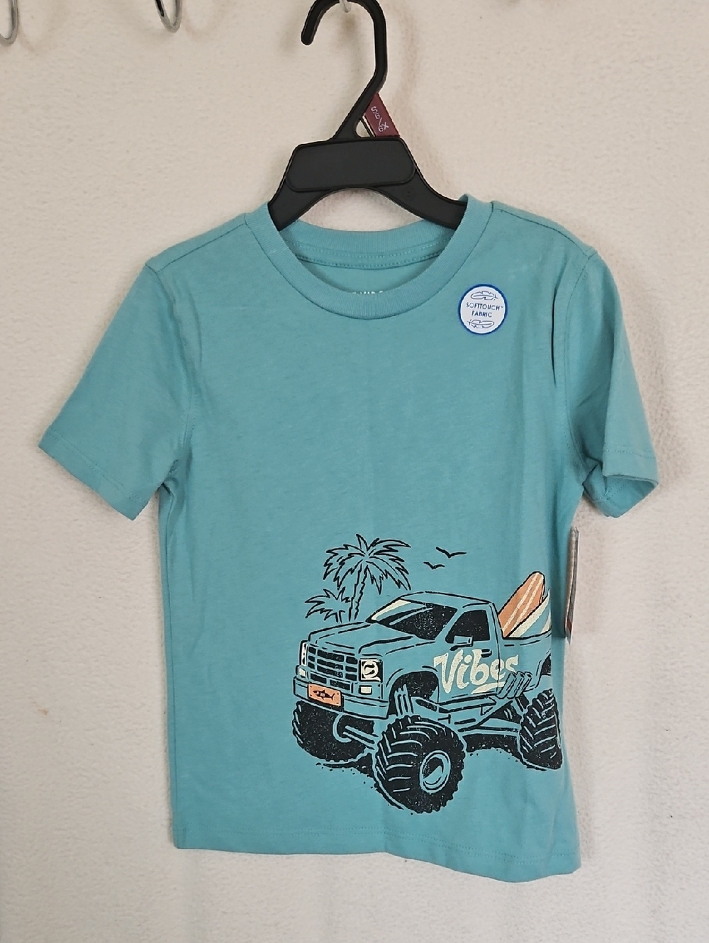 Kids' Vibes Monster Truck Graphic Tee - Teal